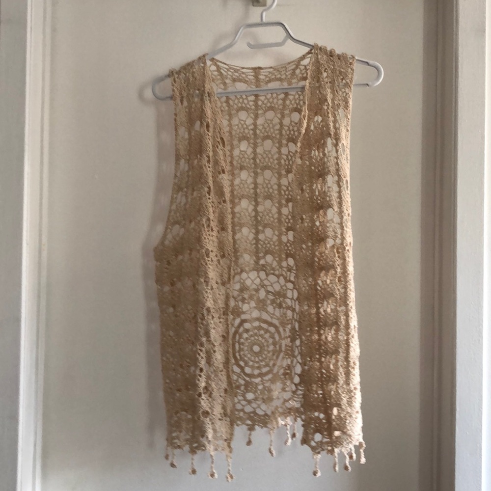 Hand crocheted vest